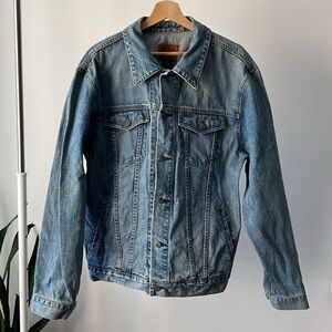 Men’s Gap 1969 Blue Denim Jean Jacket Vintage Y2K Trucker 100% Cotton Size XL